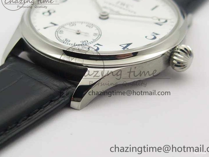 MIROTIME 0423 Durable Portuguese Fa Jones IW544202 SS GSF 1:1 Best Edition White Dial On Leather Strap 7229